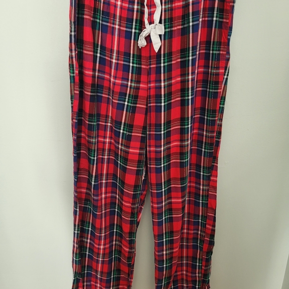 Victoria's Secret 2 Piece Pajama Set Red Plaid Button Down Lightweight Medium - Picture 8 of 10